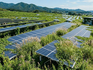 タイトル:放置された雑草が原因で火災に!?乾燥した草と太陽光発電の「電気火災」にはらむ恐怖のメカニズム