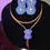 Thumbnail: Blue Horizon Beaded Bolo & Earring Set