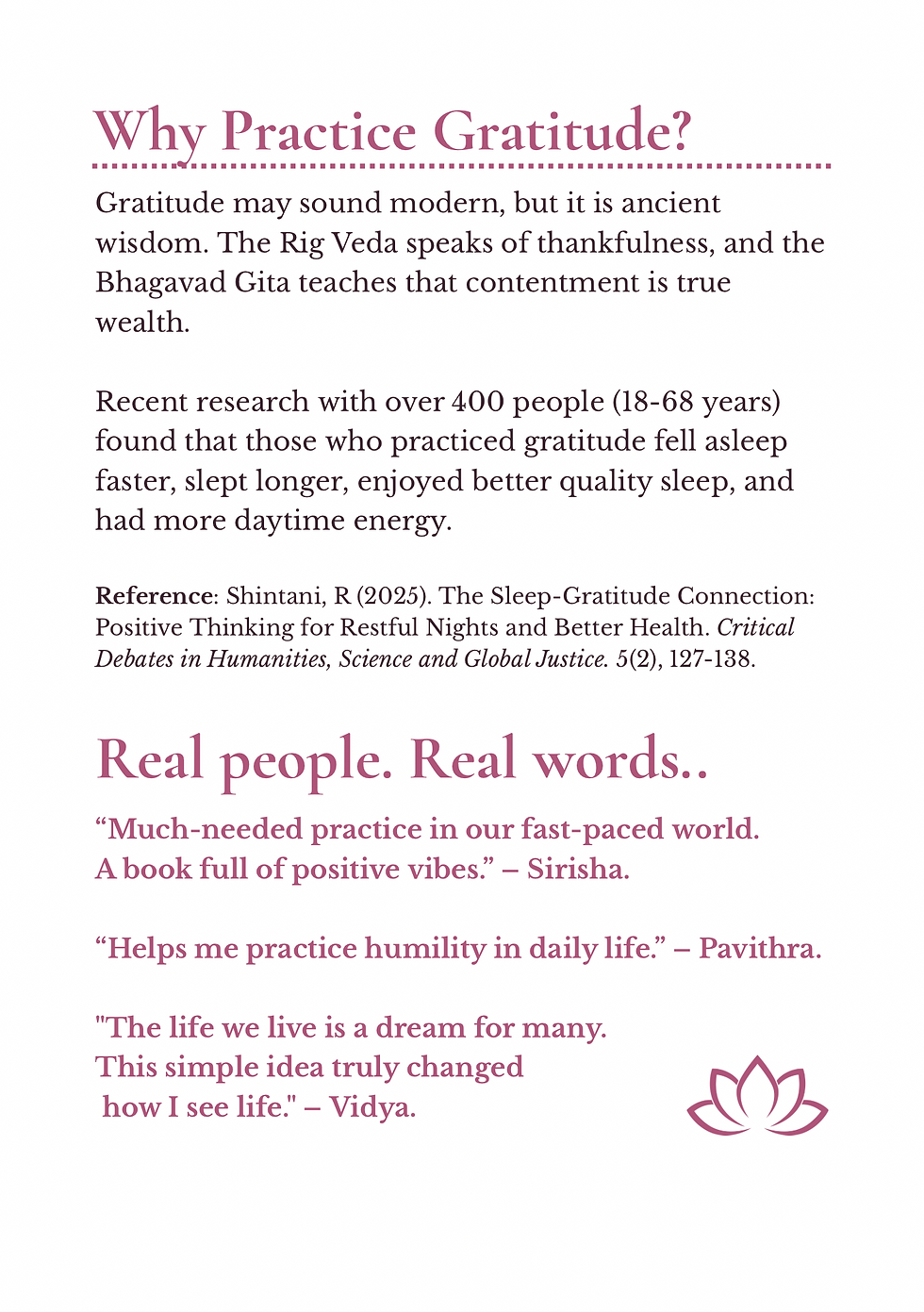 Thumbnail: Only Peace Book - A gratitude journal with 50 simple ideas - By Bhavana Angadi