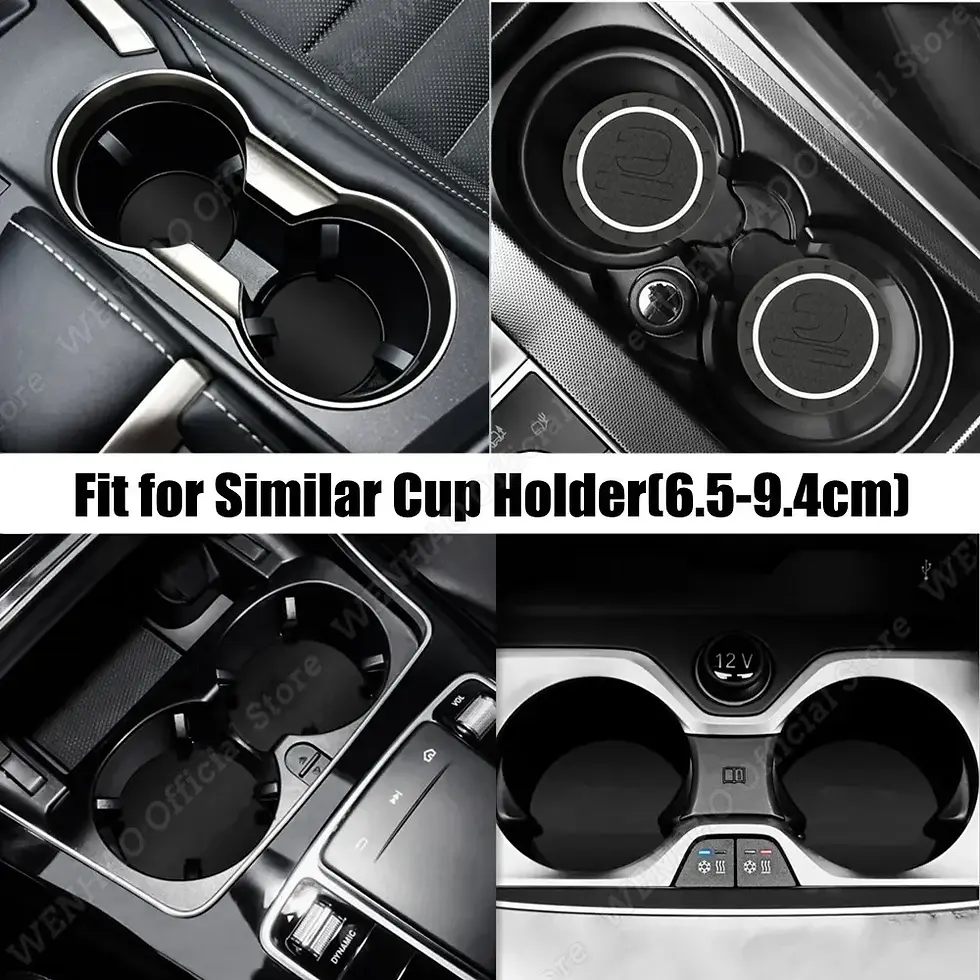 Thumbnail: Universal Car Cup Holder Tray – Adjustable 360° Swivel Food & Mobile Phone Table