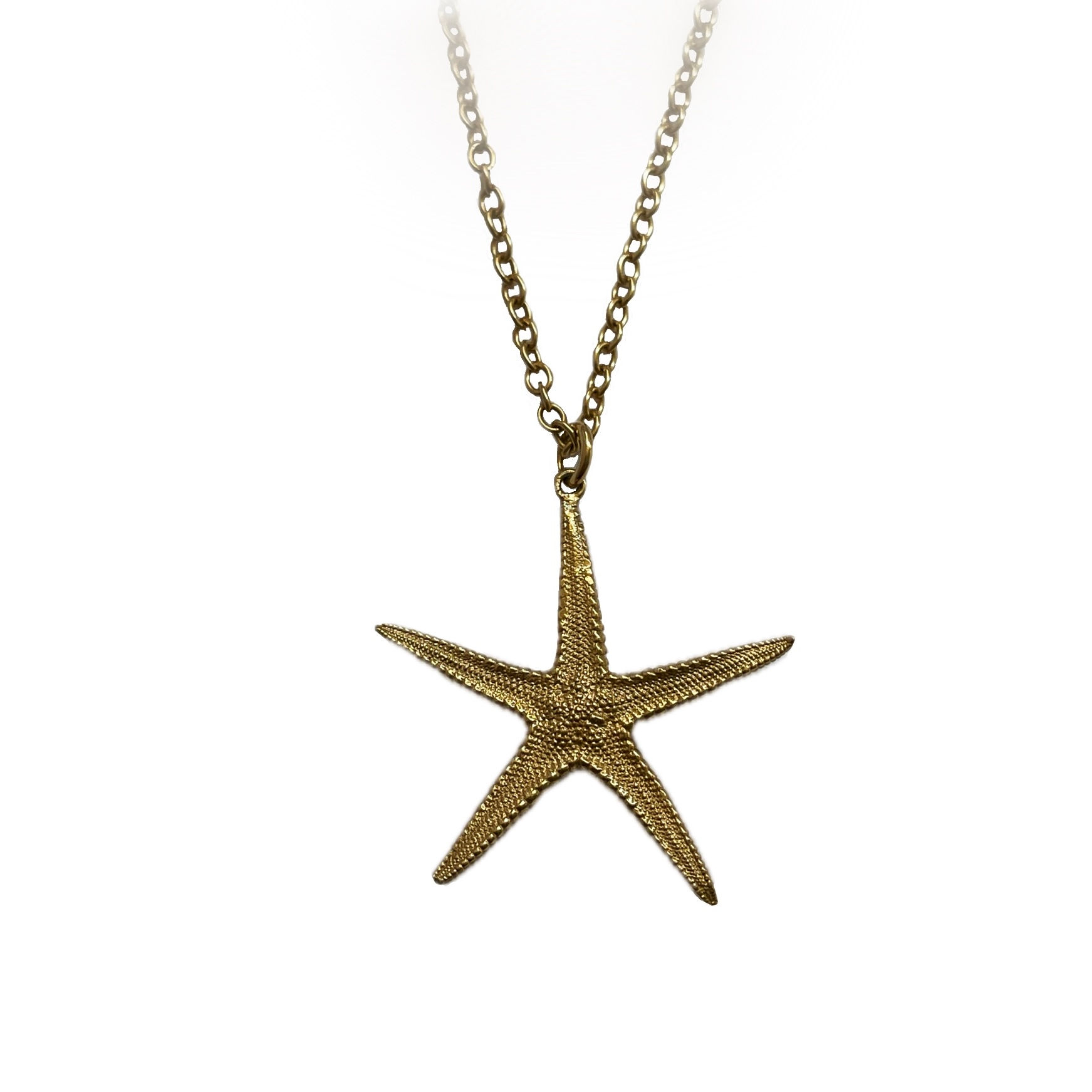 Gold plated large Starfish necklace