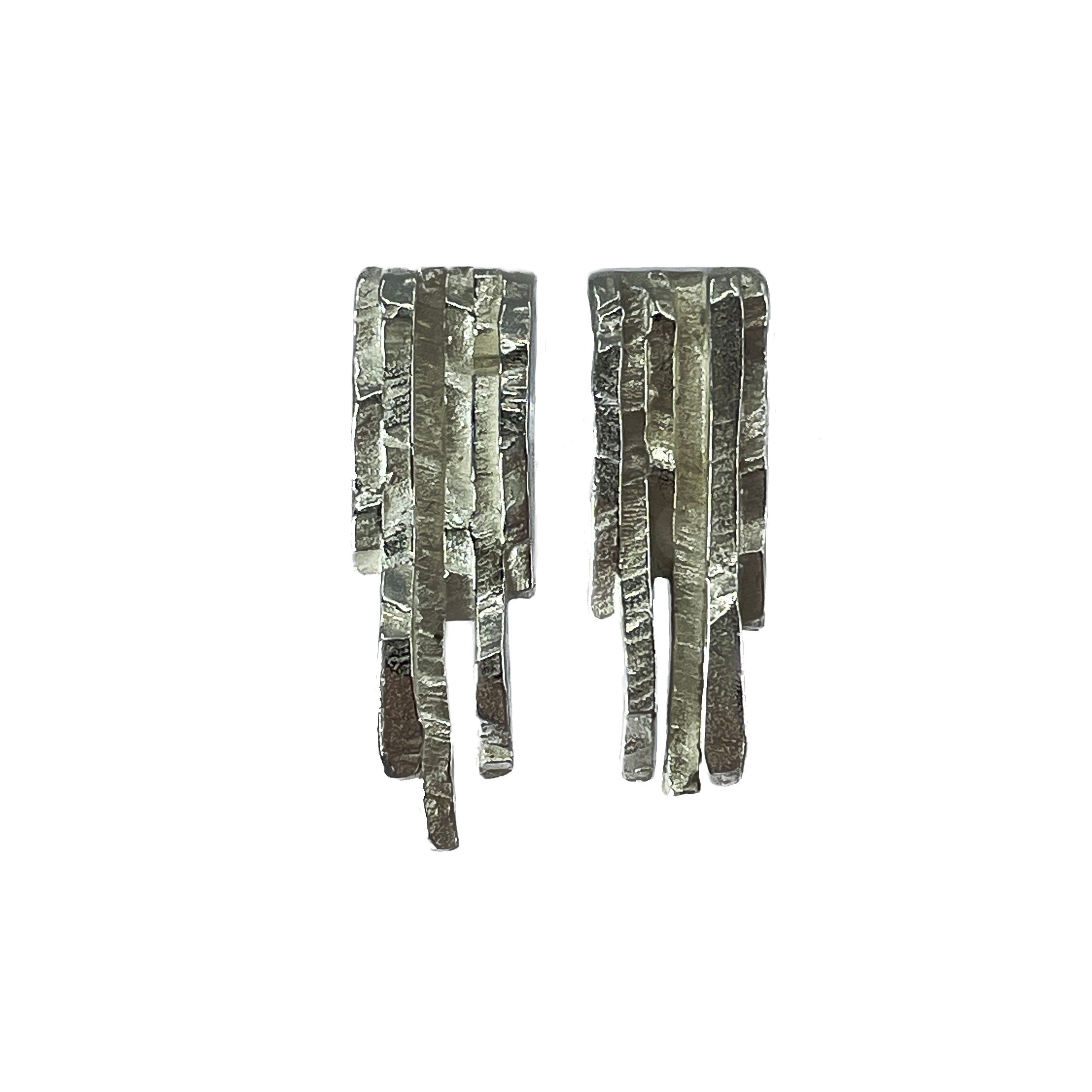 Strata long stud earrings