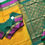 Thumbnail: Yellow Silk cotton saree with Green aari work Ready made blouse