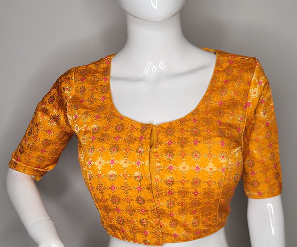 Thumbnail: Light Orange readymade blouse for Indian saree
