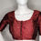 Thumbnail: Deep Maroon raw silk blouse with Golden butta readymade blouse for Indian saree