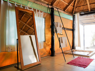 bathroom at Vundu Camp Mana Pools in tent