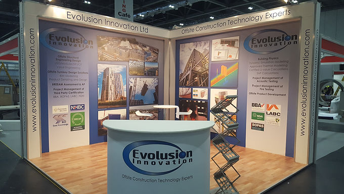OCT 2016 - Evolusion exhibit services at the Offsite Construction Show, Excel, London on 12th/13th October 2016 