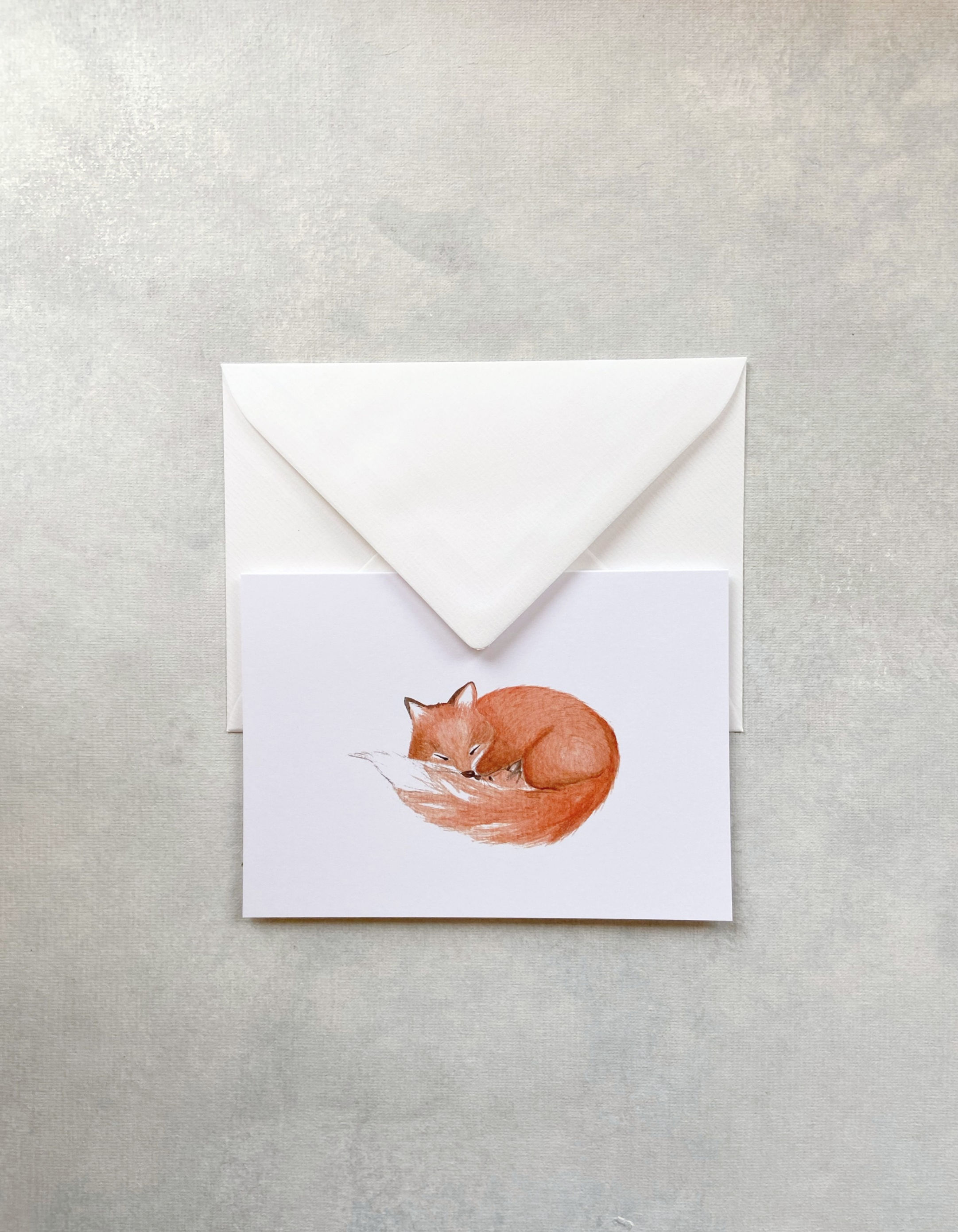 Card Fox with little one