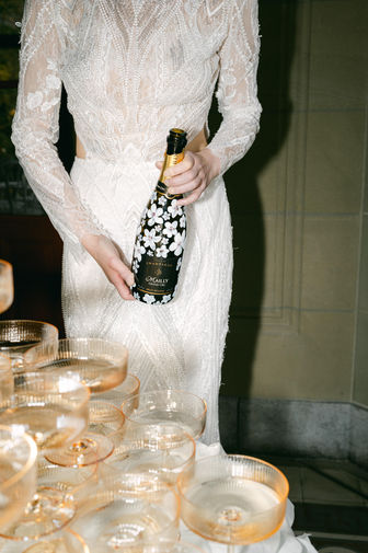 handbemalter champagner