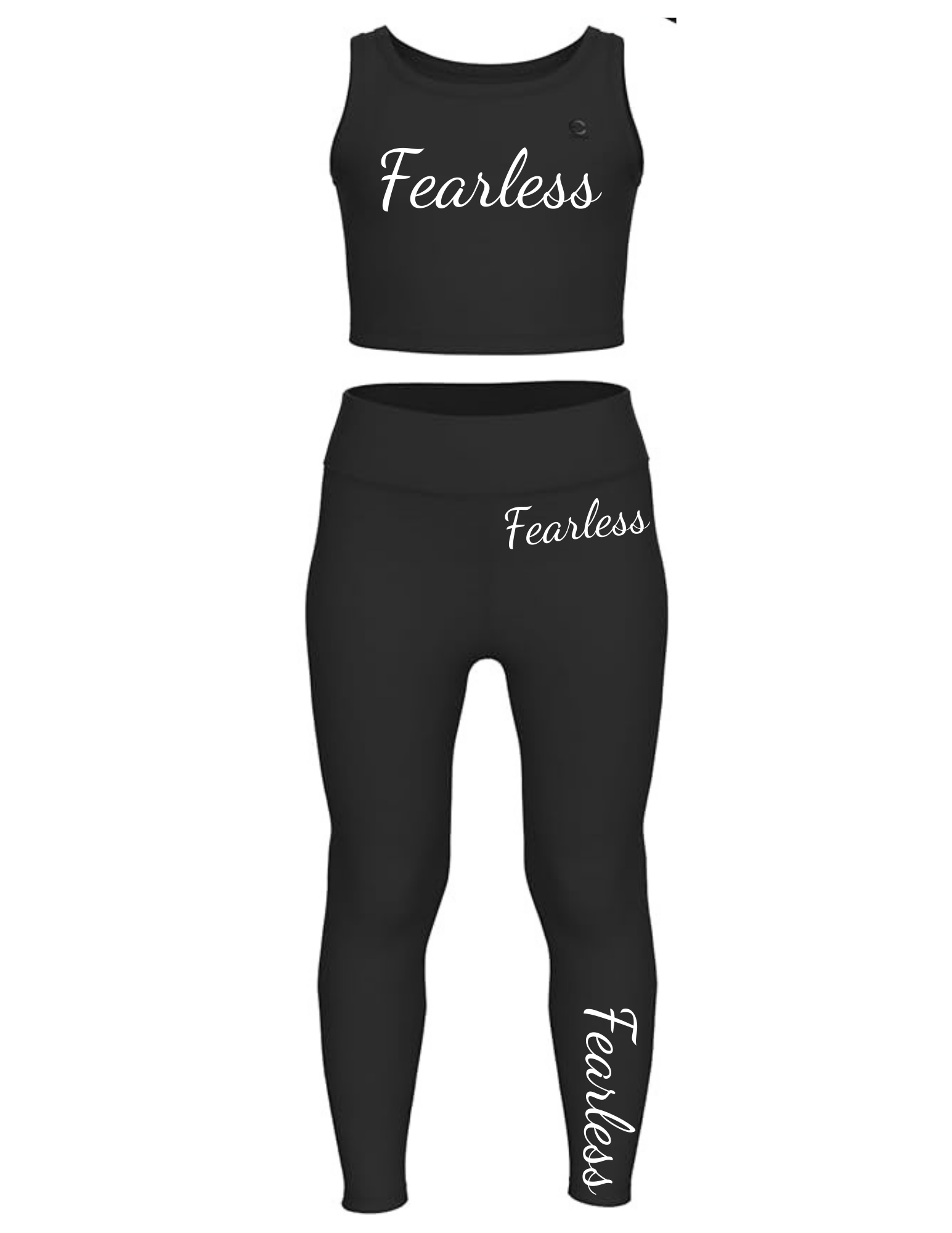 Cropped Tank and Leggings Black (Vinyl)