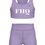 Thumbnail: Sports Bra and Bike Tights Lavender (Vinyl)