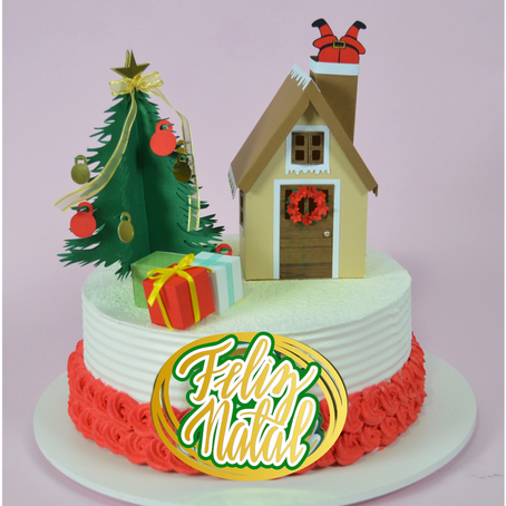 TOPO DE BOLO NATALINO 3D- SURPREENDA SEUS CLIENTES NESSE NATAL