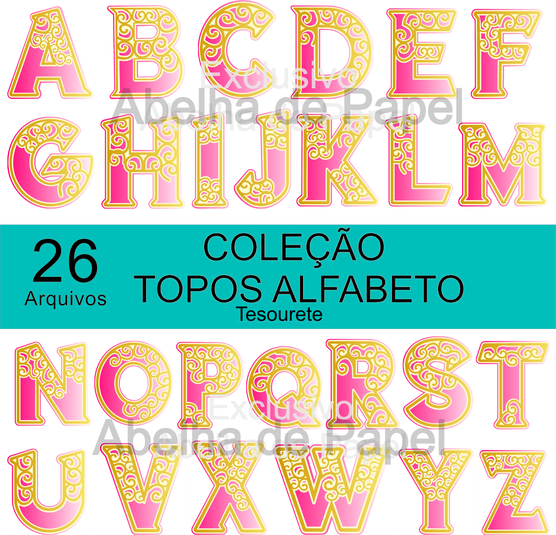 Coleção Topos Alfabeto Arabesco