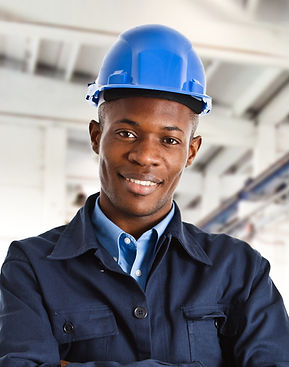 Worker with Blue Helmet