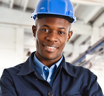 Worker with Blue Helmet
