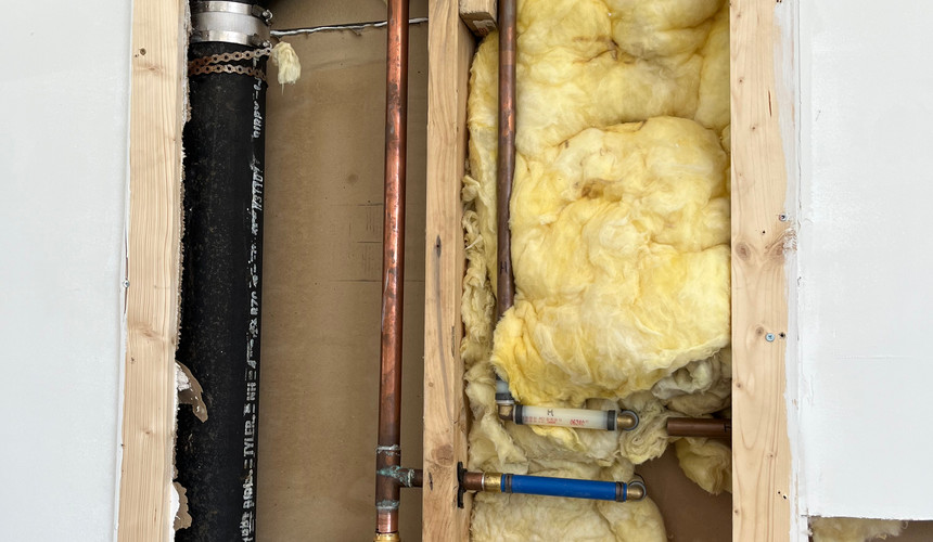 Airport Hanger Utility Sink and Space Saver Water Heater