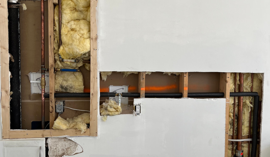 Airport Hanger Utility Sink and Space Saver Water Heater