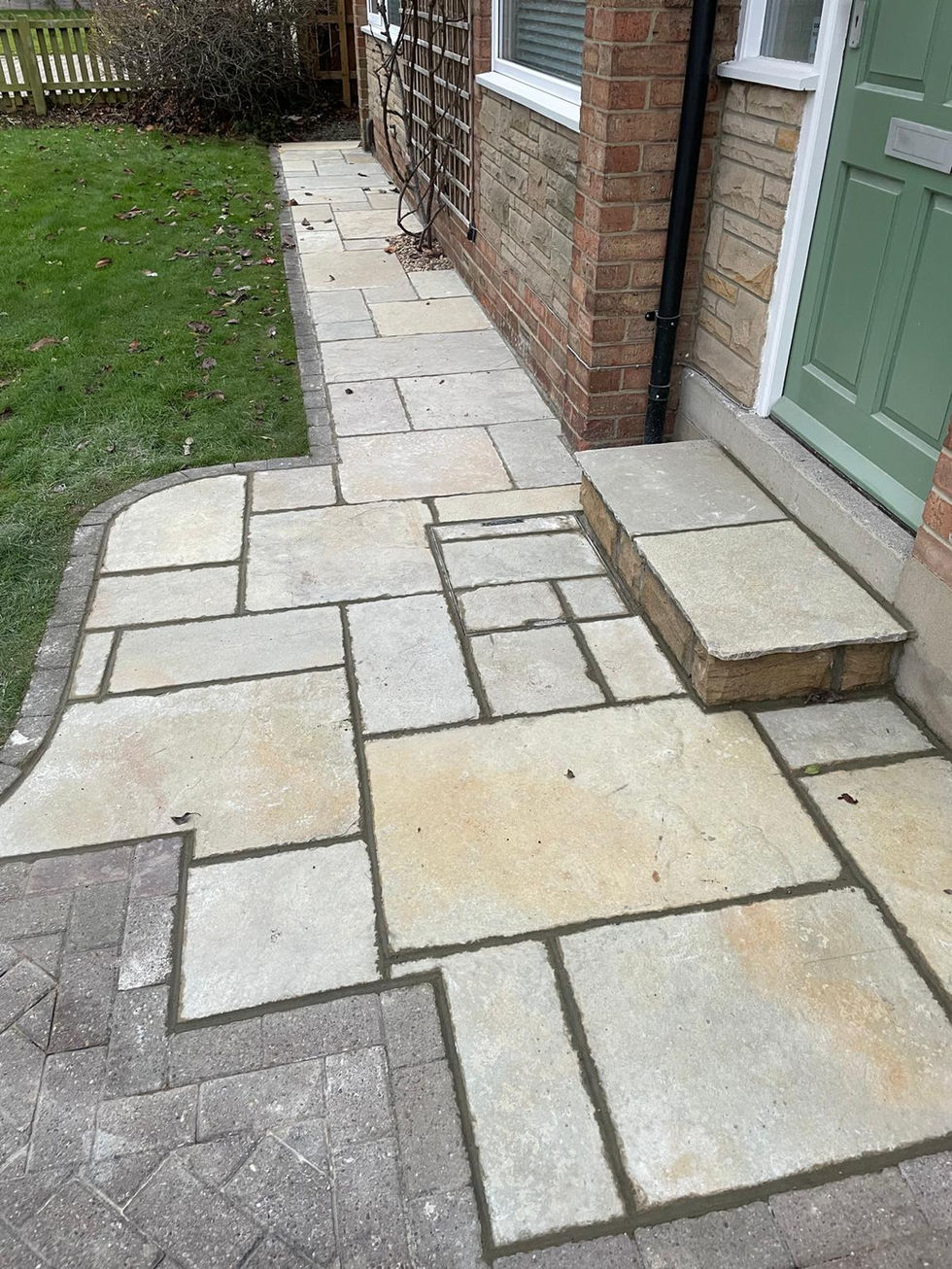Limestone paving tuscan honey grey