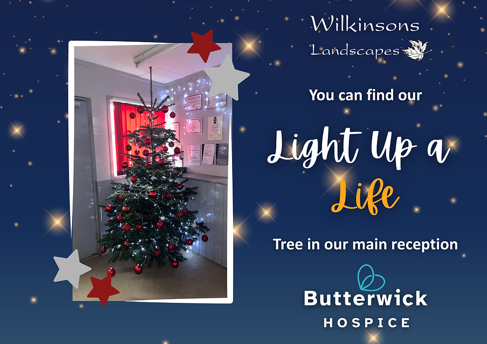 Wilkinsons Landscapes supports Butterwick Hospice's Light Up a Life campaign