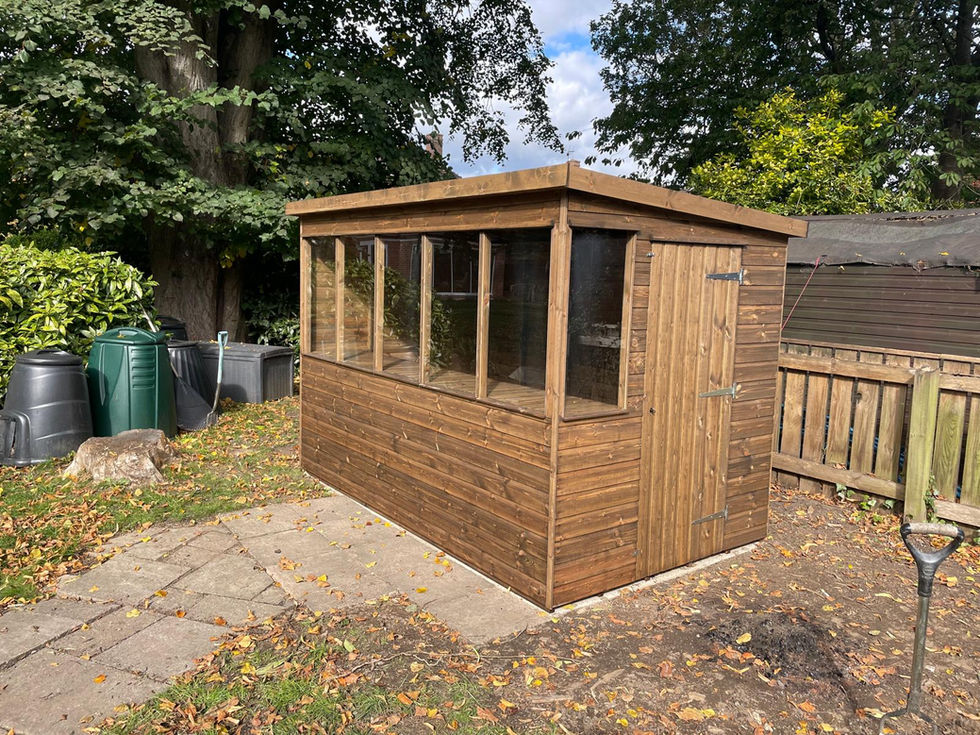 After – New shed angled view