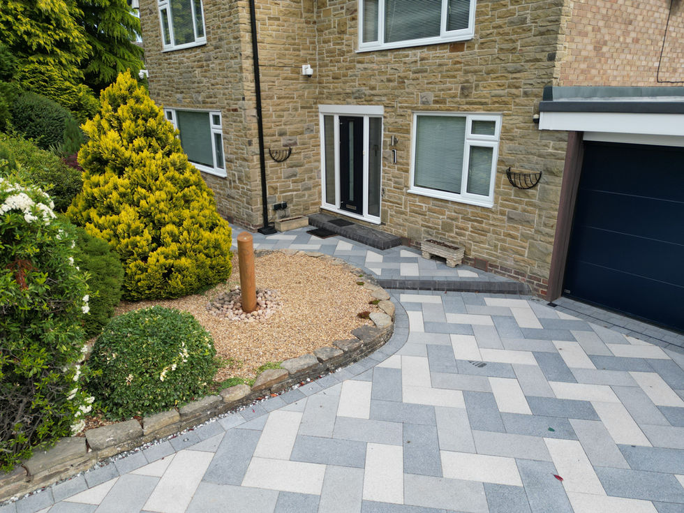 herringbone pattern driveway