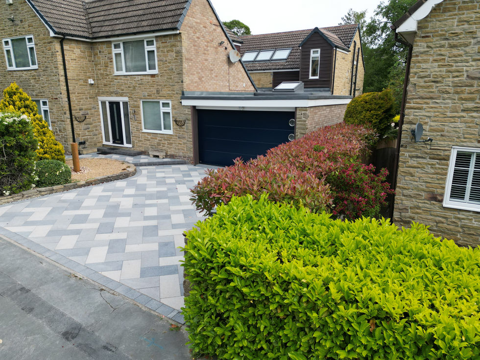 herringbone pattern driveway