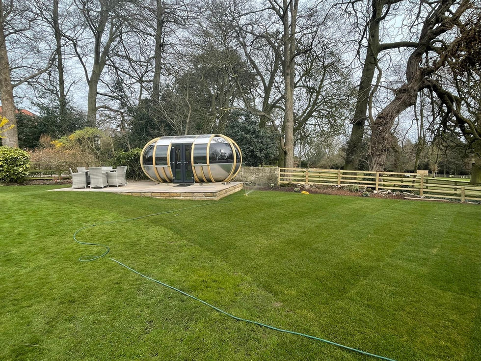 Garden pod on patio