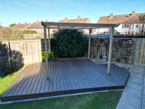 decking and pergola