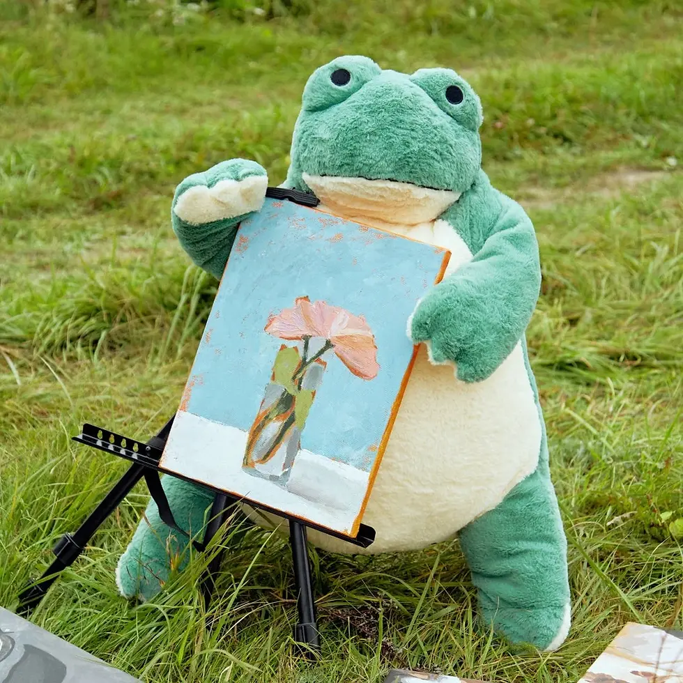 Thumbnail: Large Grodaskog showing off a painting