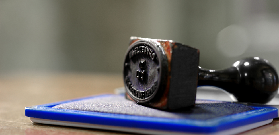 Rubber Stamp Close-Up