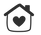 Haus Icon mit  Herz