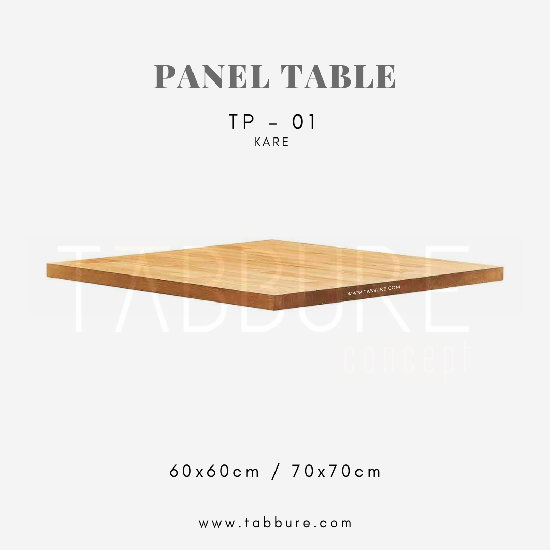 Ahşap panel masa tablası