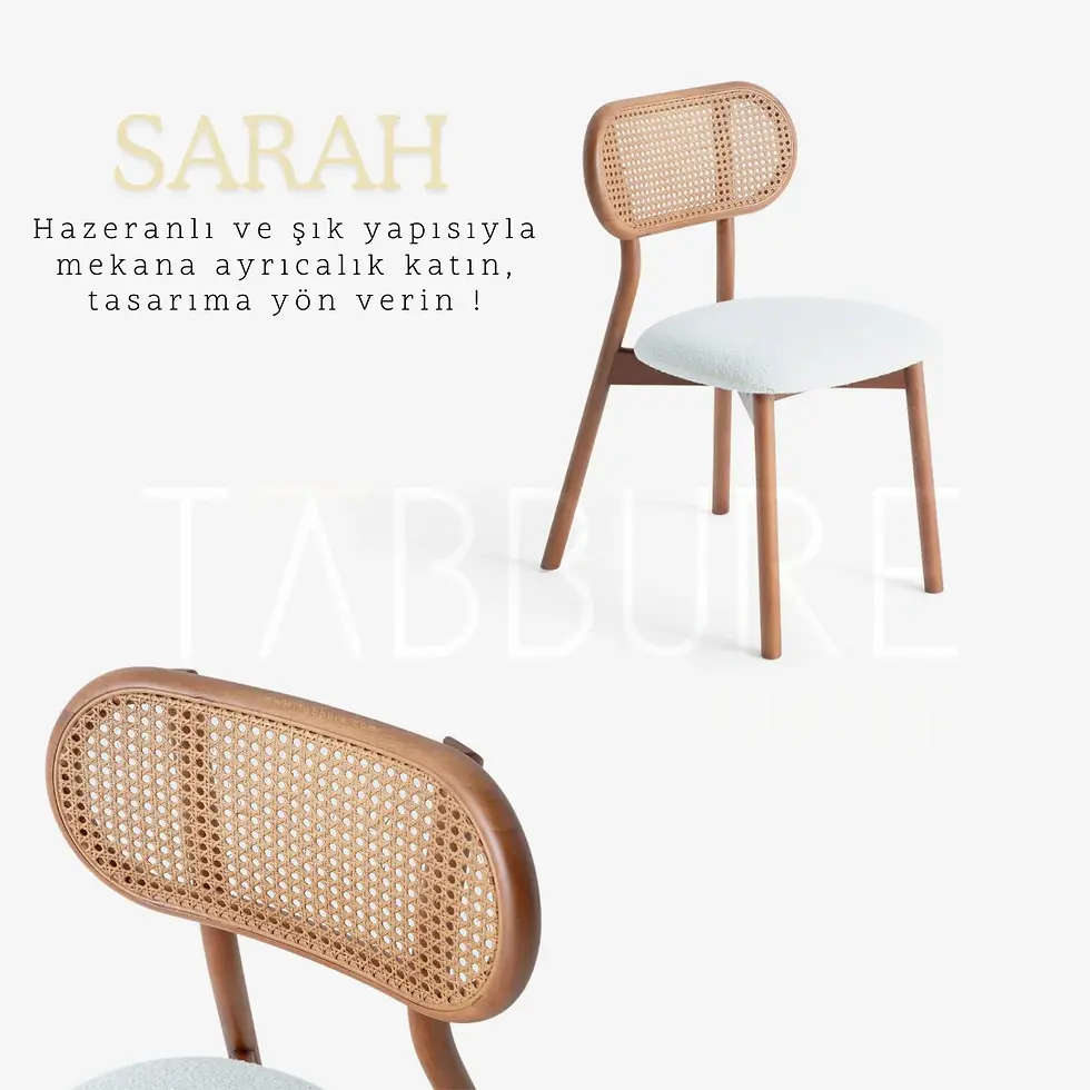 Arkası Hazeranlı Kolsuz Ahşap Proje Sandalyesi
