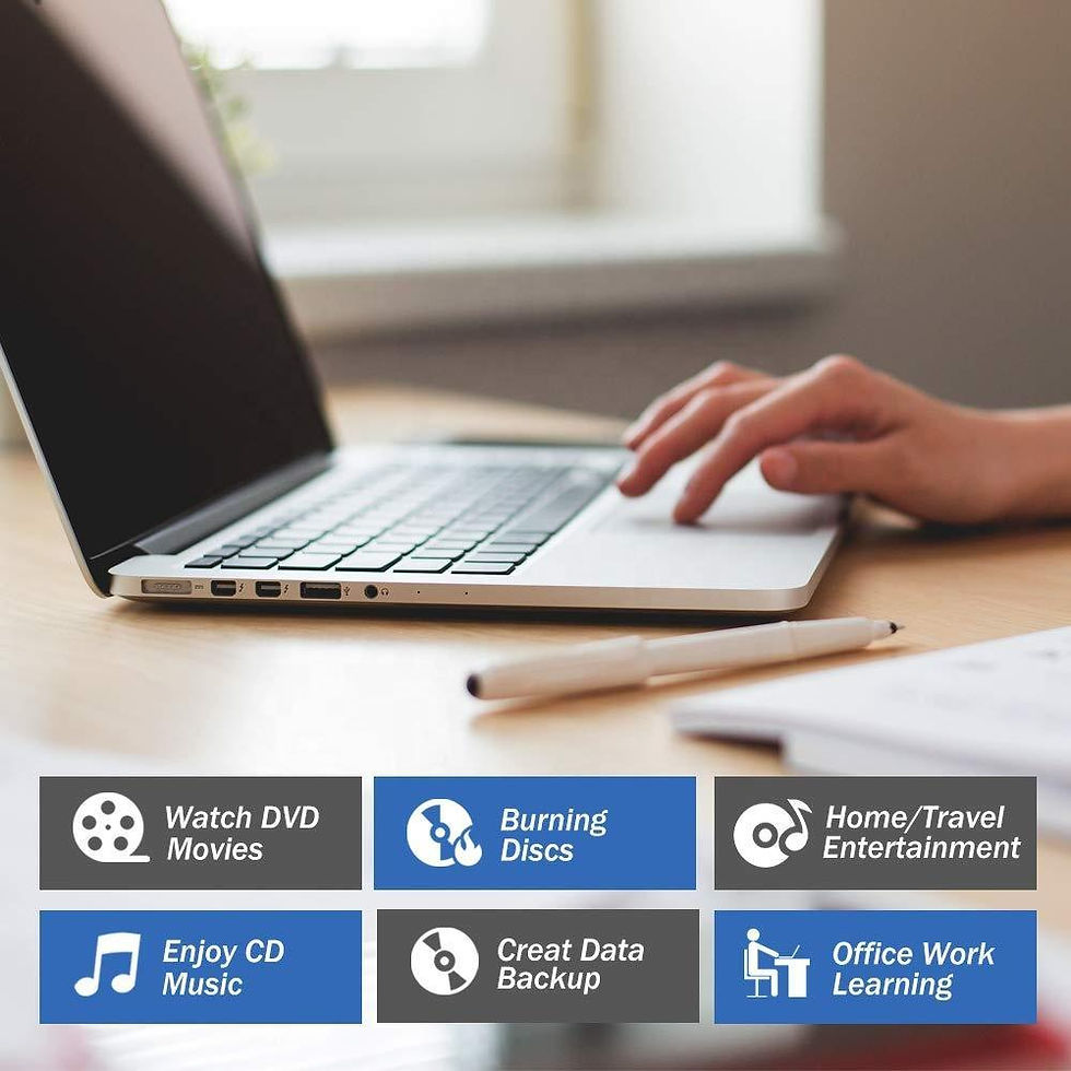 Thumbnail: External DVD Drive USB CD DVD 30 Burner Writer Rewriter For MacBook Laptops