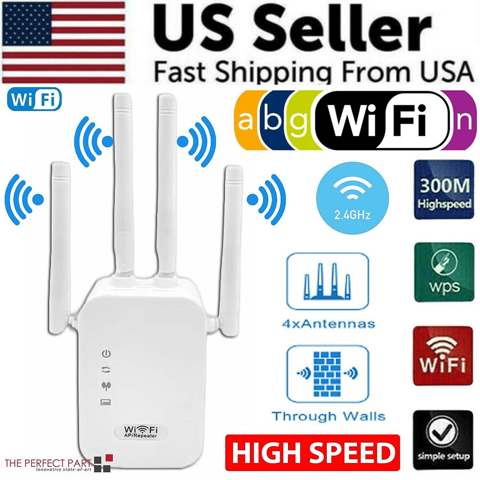Thumbnail: WiFi Range Extender Internet Booster Network Router Wireless Signal Repeater