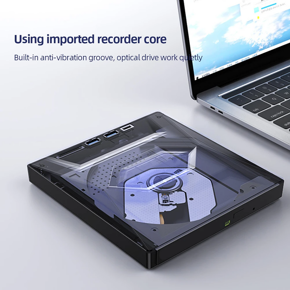 Thumbnail: External CD DVD Drive USB 3.0 Writer Burner Player for PC Laptop Windows 11 10