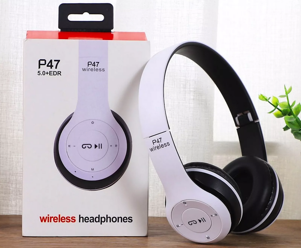 Thumbnail: Wireless Bluetooth 5.0 Headphones Headset Over-Ear FM Radio MIC Foldable TF Card