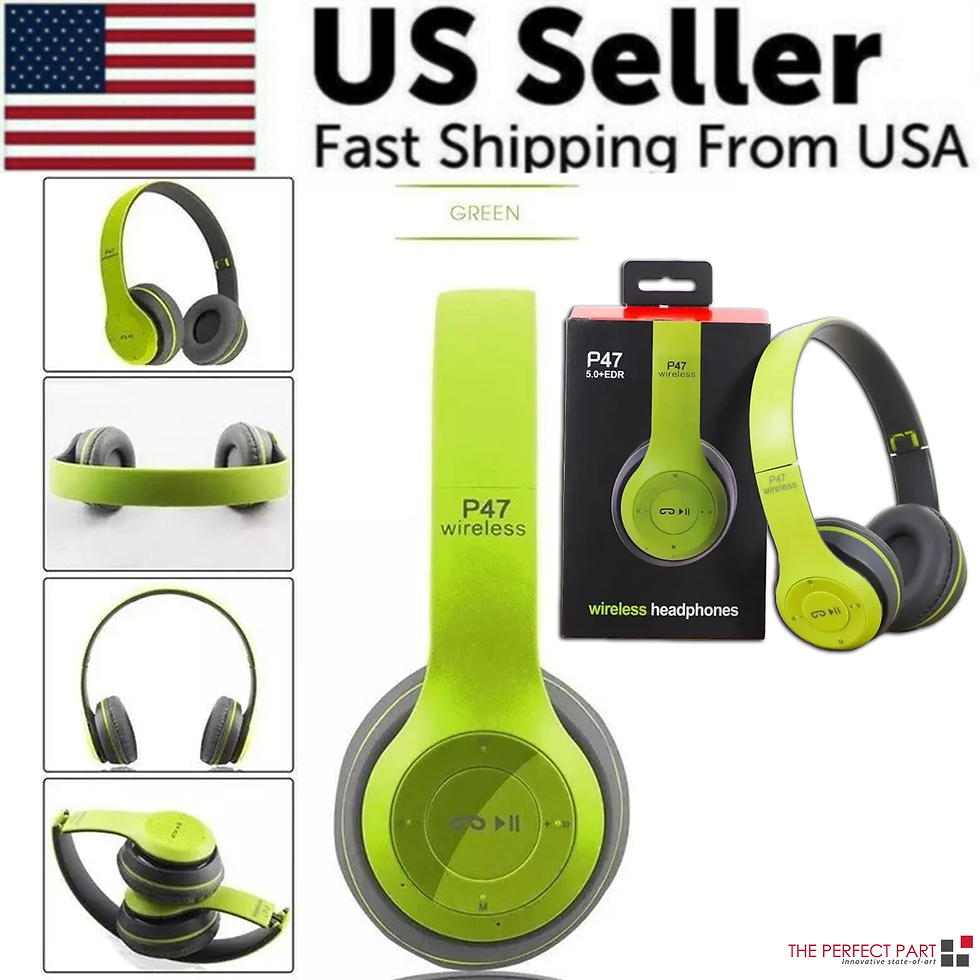 Thumbnail: Wireless Bluetooth 5.0 Headphones Headset Over-Ear FM Radio MIC Foldable TF Card