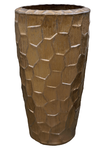 Ceramic Gold office plant pot