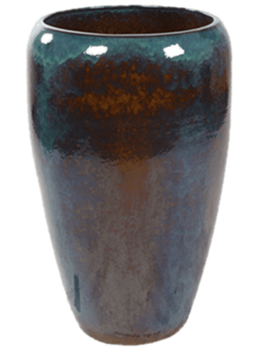 Ceramic Earth Blue office plant container