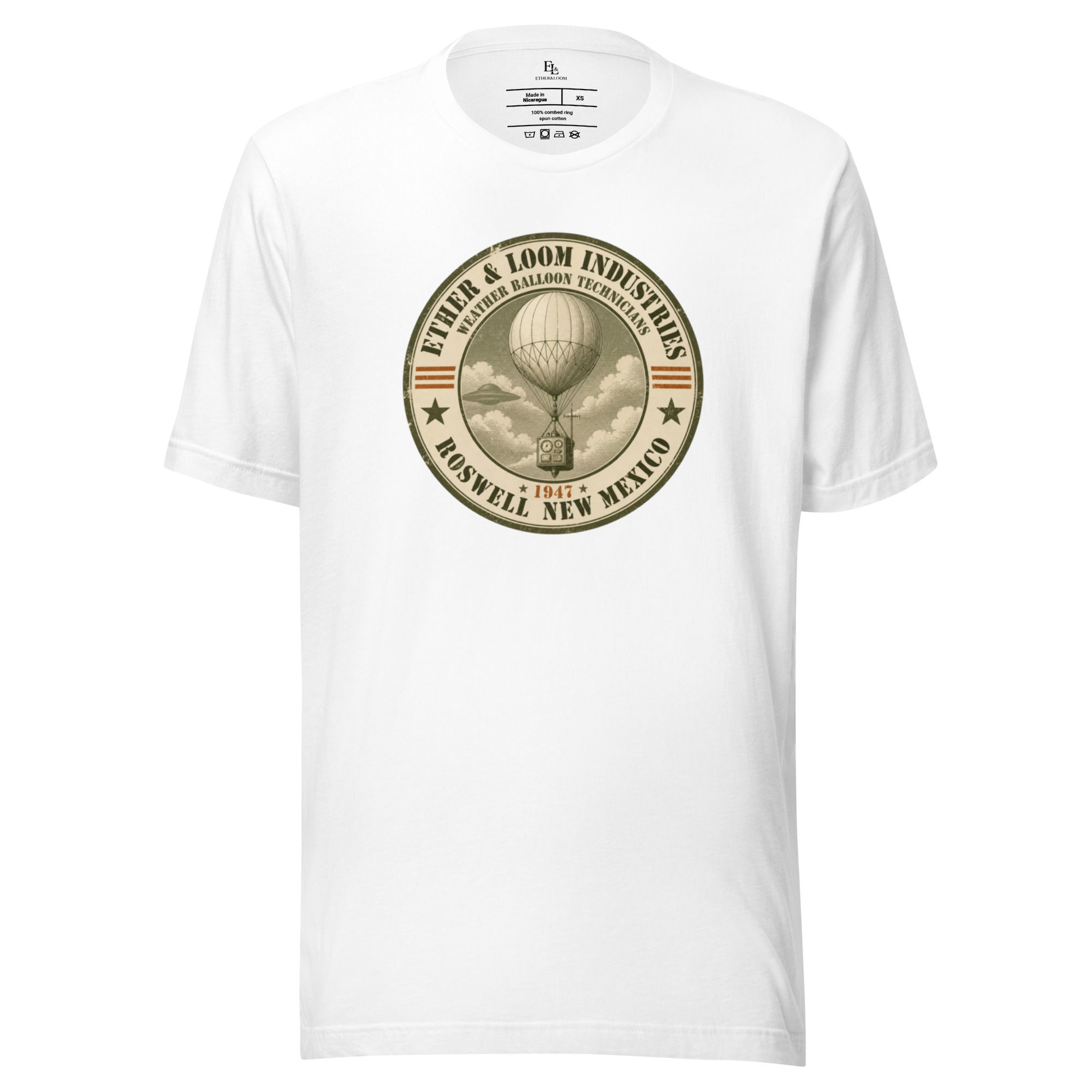 Ether & Loom Roswell 1947 Patch Tee (White)