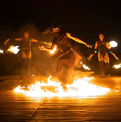 show de fuego en vivo