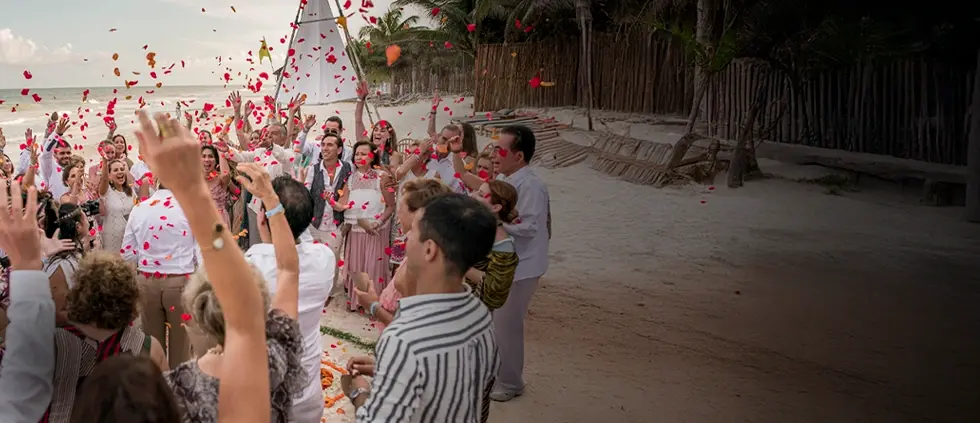 Bodas en la playa en Tulum