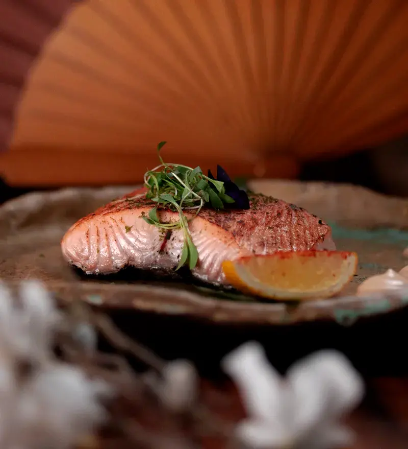 Nordic salmon at Tora restaurant