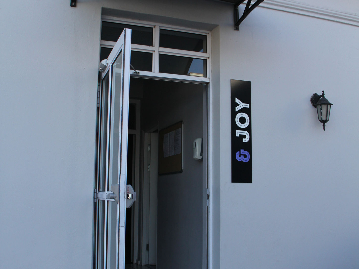 Entrance to student accommodation flat.