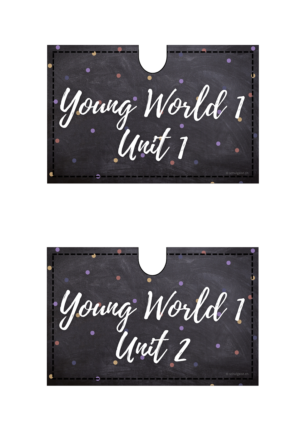 Miniaturbild: Schilder Schubladenkiste Englisch - Young World 1-4