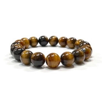 10mm Tiger Eye stretch beaded semi-precious bracelet