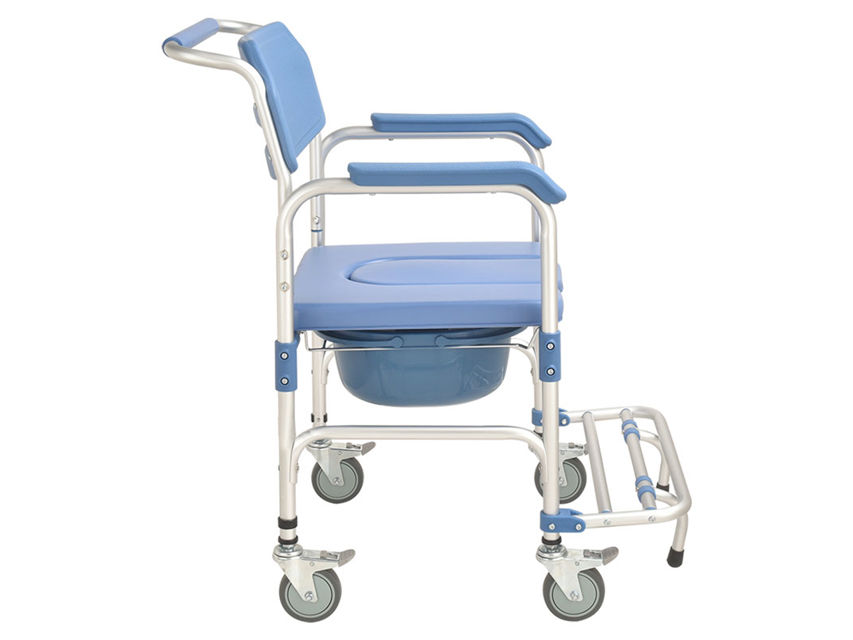 Thumbnail: BLUE COMMODE WHEELCHAIR