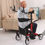 Thumbnail: FULLY ADJUSTABLE STANDUP ROLLATOR - aluminium - red