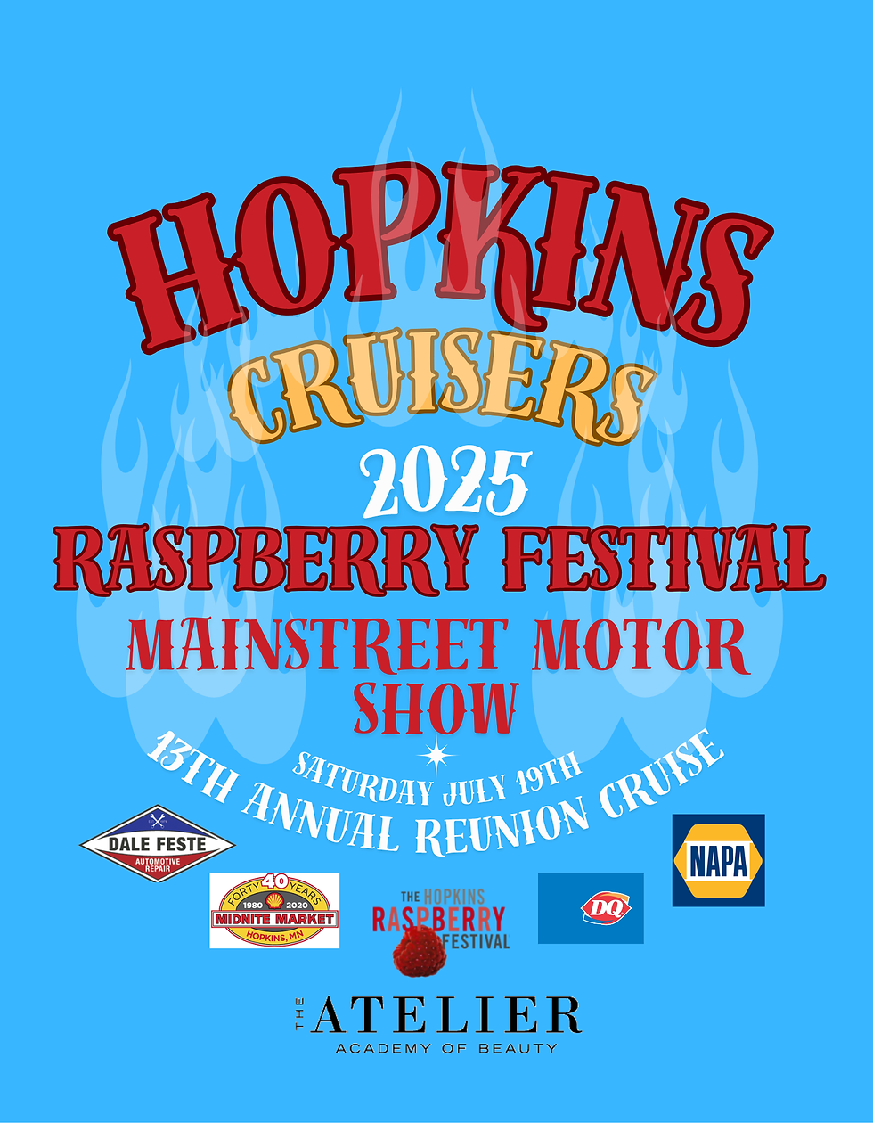 Official 2025 Hopkins Cruisers Raspberry Motor Show HEAT TRANSFER